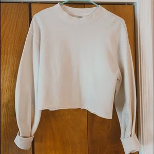 cropped crewneck